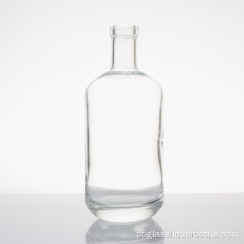 Frasco de cidra de vidro claro curto 500ml